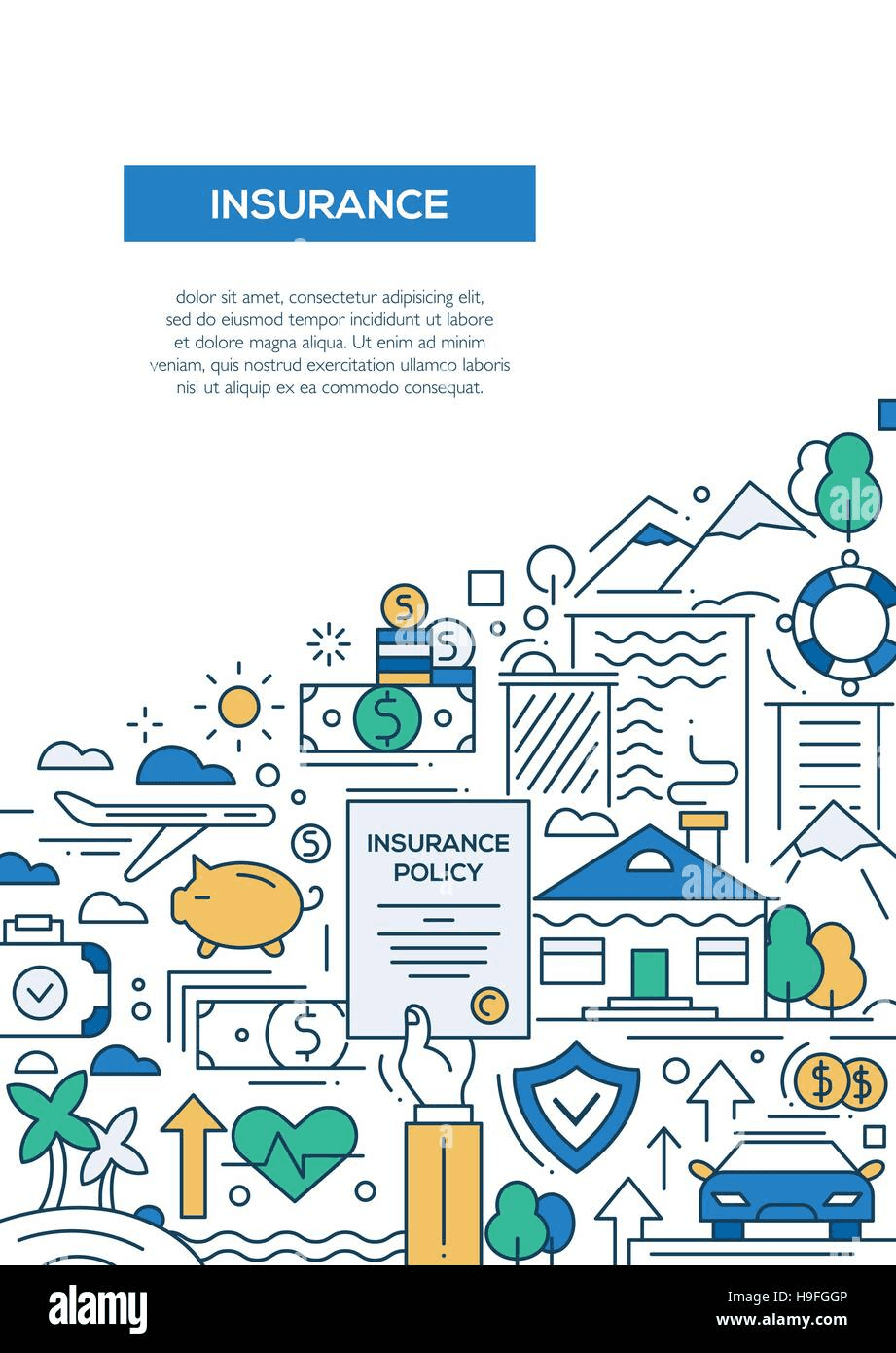 Insurance background visual